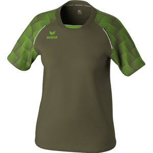 Erima Evo Star Shirt Korte Mouw Dames - Khaki / Green Gecko | Maat: 38