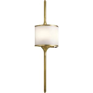 Kichler LED Wandlamp Mona | 3W 3000K 300Lm 830 | IP44 | Dimbaar | Natural Brass