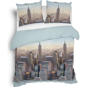 Heckettlane Hayden Dekbedovertrek - Lits-jumeaux - Flanel - 240x200-220cm - Blauw