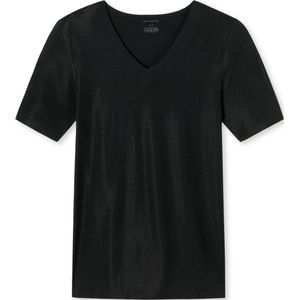 SCHIESSER Laser Cut T-shirt (1-pack) - heren shirt korte mouwen zwart - Maat: M