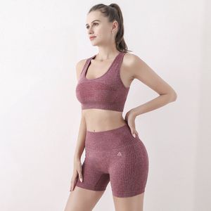 Mewave - Sportset donker rood - Dames - Sporttop en sportbroek - Sportkleding - Yoga legging - Hardloopbroek - Tiktok - Fitness - Maat S / M