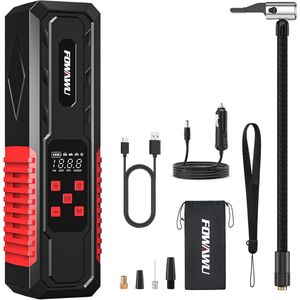 Draagbare luchtcompressor 150 PSI - Oplaadbare elektrische luchtpomp voor auto, fiets, motor en ballen