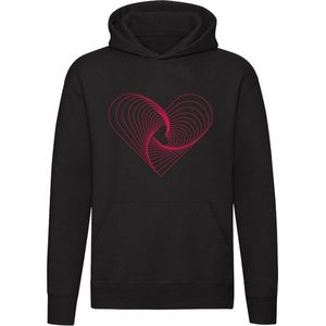 Hartje Hoodie | liefde | love | optische illusie | hart | Unisex | Trui | Sweater | Capuchon