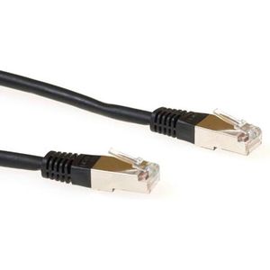 Zwarte 2 meter LSZH SFTP CAT6 patchkabel met RJ45 connectoren - PolyBag