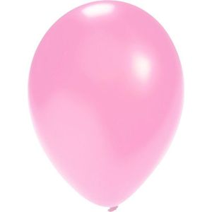 Mini ballon metallic Baby Roze 5 inch 100 stuks