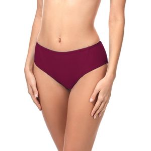 Merry Style Dames Zwembroek - Bikinibroekje - Elastische tailleband – Polyamide & Elastaan – Wijn rood (5288) – 40 - MS-ET-18