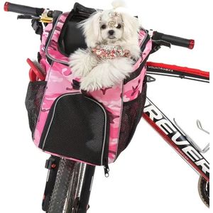 Livano Fietsmand Hond - Hondenmand Fiets - Voorop - Fietstas Hond - Hondenfietsmand - Roze