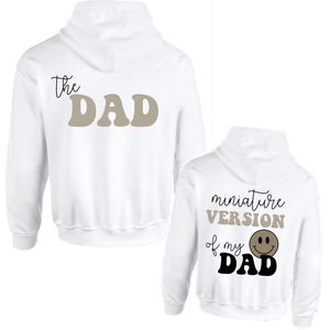 Hoodie Matching set vader en kind-The dad miniature version of my dad-Man Maat S-Kind Maat 122/128