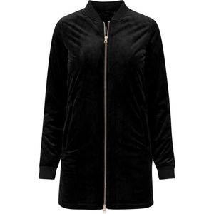 Urban Classics - Long Velvet Jacket - S - Zwart