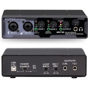 NÖRDIC SGM-221 - USB-audio-interface - twee ingangen - 24bit - 192KHz met XLR
