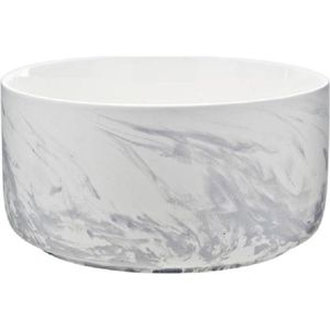 Marble - Bowl - Grijs - 1,9L - D20xh9.5cm - Porselein - (set van 2)
