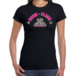 Bellatio Decorations Verkleed t-shirt voor dames - kakker - Anne Fleur - zwart - haarklem - vakantie XXL