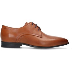 Van Lier - Heren - Cognac leren veterschoenen - Maat 47