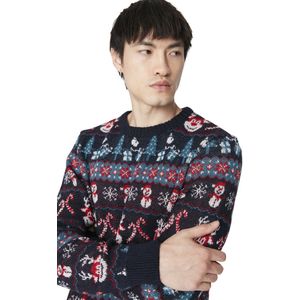 Trendyol Veelkleurige Gebreide Kersttrui Met Normale Pasvorm, Ronde Hals En Patroon Tmnaw23Kz00221