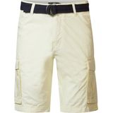 Petrol Industries - Heren Cargo Short met Riem Poplin - Wit - Maat L