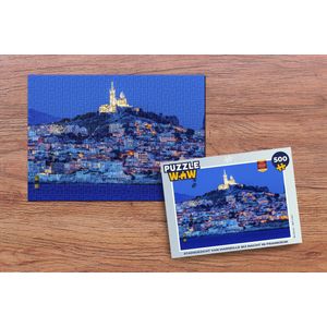 Puzzel Nacht - Marseille - Frankrijk - Legpuzzel - Puzzel 500 stukjes