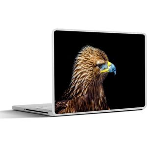 Laptop sticker - 12.3 inch - Close-up adelaar tegen zwarte achtergrond - 30x22cm - Laptopstickers - Laptop skin - Cover