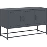 vidaXL - Tv-meubel - 100,5x39x60,5 - cm - staal - antracietkleurig
