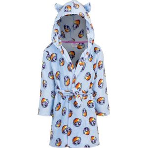 My Little Pony fleece badjas blauw met capuchon voor kinderen - Blauwe ochtenjas met ceintuur en capuchon met oortjes voor meisjes 98 (3 jaar)