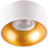 Kanlux S.A. - LED GU10 plafondspot wit goud rond - Enkelvoudig voor 1 LED GU10 spot
