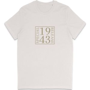 T Shirt Dames Heren - Speciale Uitgave 1943 - Geboortejaar Verjaardag - Vintage Wit - 3XL