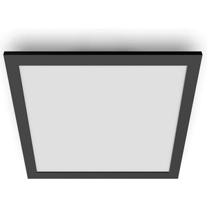 LED-plafondlamp paneel - Zwart Vierkant - Warmwit licht - 12 W Dimbaar - Super slank ontwerp