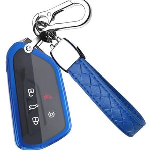 Sleutelhoes voor VW Golf 8, ID.3, ID.4, Seat Leon en Skoda Octavia - Silicone Bescherming - Blauw