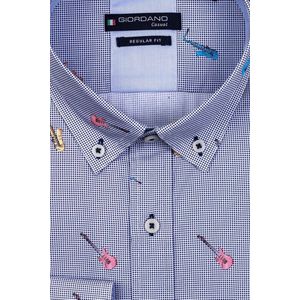 Giordano casual overhemd paars