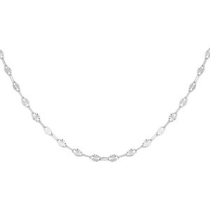 YO&NO - Ketting - Zilver - Anker - 2,5mm -  40 + 4cm - Sieraden vrouw - Gerhodineerd - Zilver 925