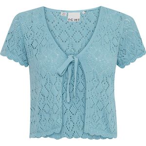 ICHI Vest Bolero Dotties Nile Blue - Maat S