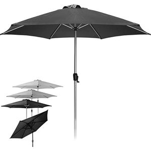 Parasol - Tuinparasol - Stokparasol - Handslinger - 270 cm - Zwart