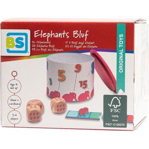 BS Toys Elephants Bluff - Gezelschapsspel voor 3-6 spelers vanaf 8 jaar | Bluf je een weg naar de overwinning!