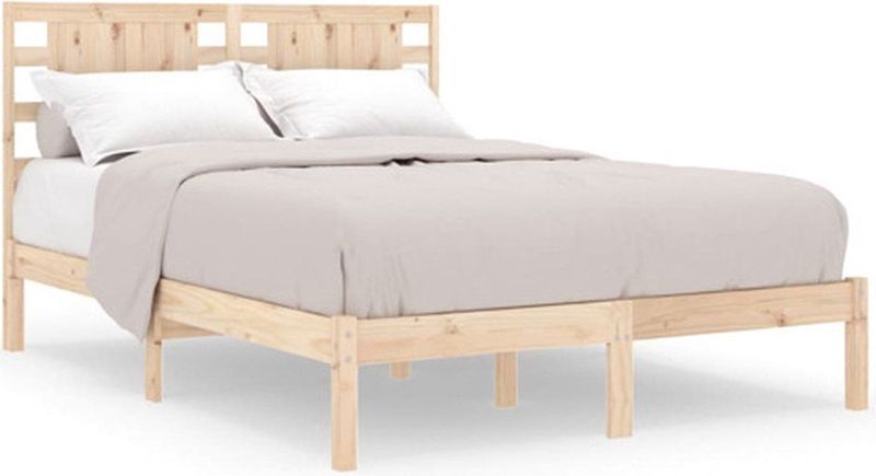 vidaXL - Bedframe - zonder - matras - massief - grenenhout - 200x200 - cm