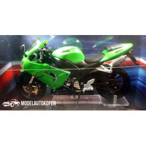 Kawasaki Ninja ZX-10R (Groen) (12 cm) 1/24 Atlas - Modelmotor - Schaalmodel - Model motor - Miniatuurmotor - Miniatuur motor