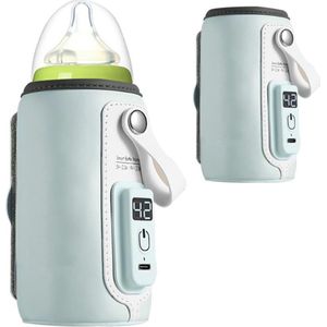 Flessenwarmer - Draagbare Flessen Warmer - Thermostaat - 5 Snelheden - Verstelbaar - Mint Groen