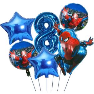 Kinder Feestpakket Superheld - Ballon - Kinderfeest Ballon Pakket - Spiderman Superheld - Spiderman kinderfeestje - Verjaardag Versiering - Superheld Ballon - Verjaardag leeftijd 8 - Kinderfeest Jongen - Spiderman Birthday Decoration