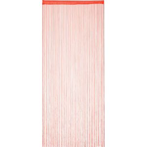 Relaxdays Draadgordijn - deurgordijn slierten - franjes gordijn - draadjesgordijn - rood - 90x245cm