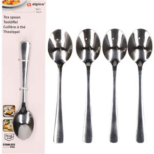 12x stuks RVS theelepeltjes/koffielepeltjes van 14 cm - Vaatwasser bestendig