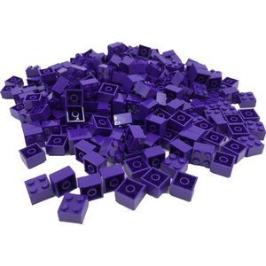 100 Bouwstenen 2x2 | Paars | Compatibel met Lego Classic | Keuze uit vele kleuren | SmallBricks
