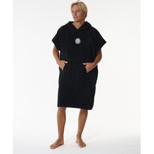 Rip Curl Handdoek / Poncho met kap en logo voor heren - Zw