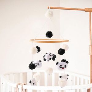 Babymobiel Panda - Handgemaakte Houten Mobiel voor Babybed of Commode