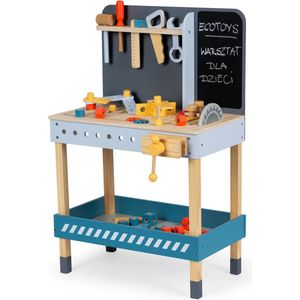 Speelgoed werkbank - met gereedschap - 50x29,5x49 cm - hout