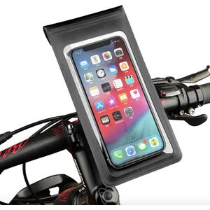 Green Telefoonhouder Fiets Waterdicht L (4 tot 5.5 inch) - 360 Graden Rotatie - Ook voor scooter & motor - Gsm Houder Fiets - Waterdicht IP67 level - Zwart