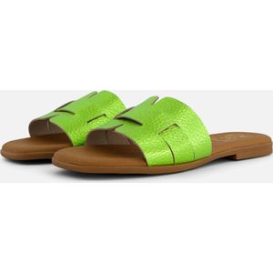 Oh My Sandals Slippers groen Leer - Dames - Maat 41