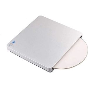 DrPhone DW9 Externe 3D Blu Ray CD/DVD-Drive Speler- USB 3.0 en Type-C - Slot-in CD DVD-brander met Smart Touch - Zilver