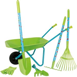 Kinder Tuinset - Kinderkruiwagen - Strandspeelgoed - Strandschep - Kinder Tuingereedschap - Groen