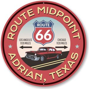 Route 66 Midpoint Novelty Bord