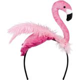 Boland - Diadeem Flamingo - Één maat - Volwassenen - Unisex - Dieren - Hawaii - Tropisch - Zomer