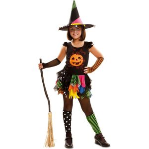 VIVING COSTUMES / JUINSA - Gekleurde pompoen heks kostuum voor meisjes - 140/152 (10-12 jaar)