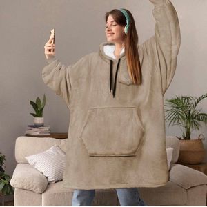 Pavilia - Oversized Sherpa Fleece Deken / Trui - Oversized Deken / Sweatshirt - Sherpa Fleece Deken / Trui - Oversized Deken / Deken / Trui met Capuchon - Warme fleece Deken / Trui - Sherpa Fleece Oversized Deken / Trui - Oversized Deken / Hoodie